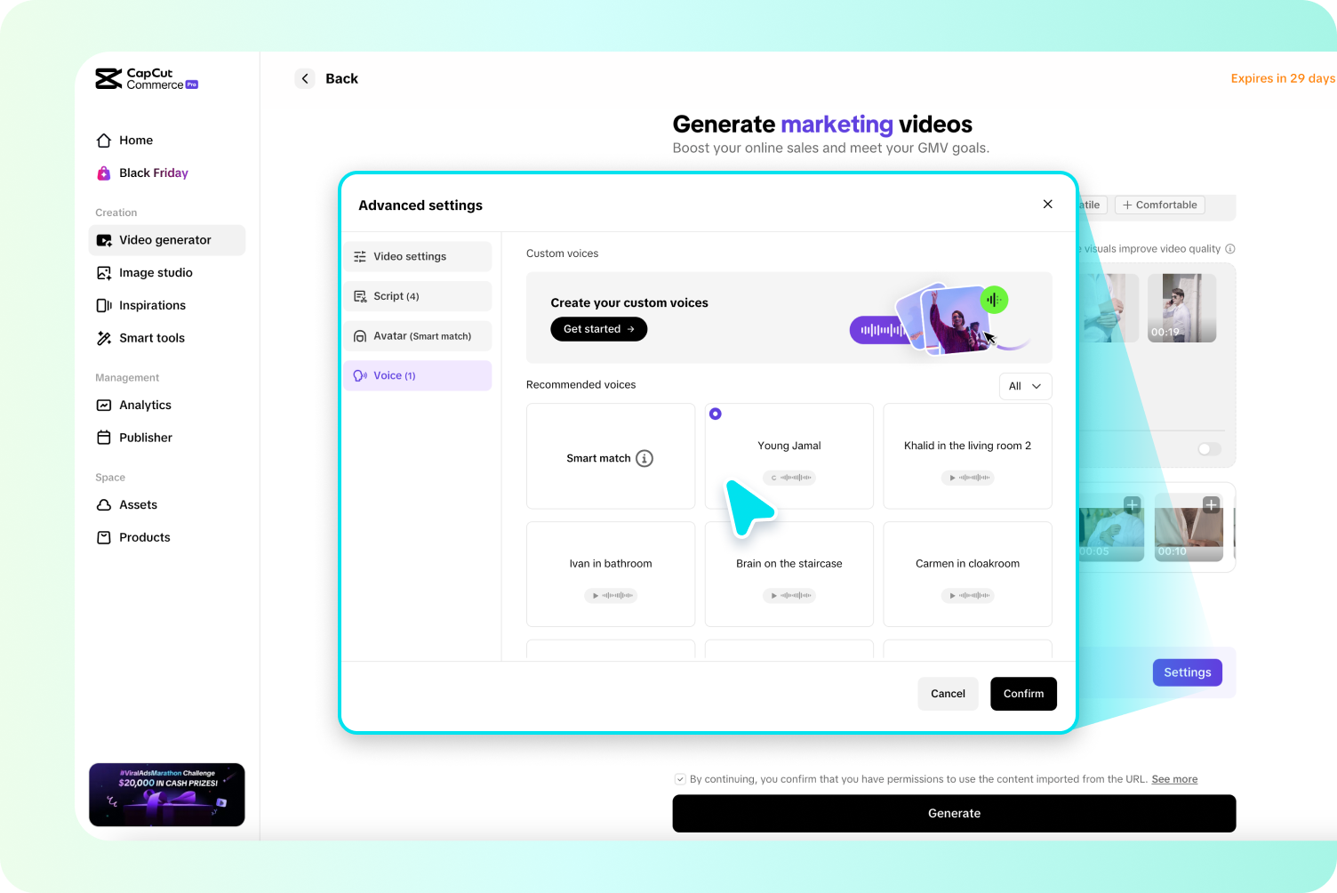 Paso 2: Elige un estilo de voz o crea el tuyo propio
